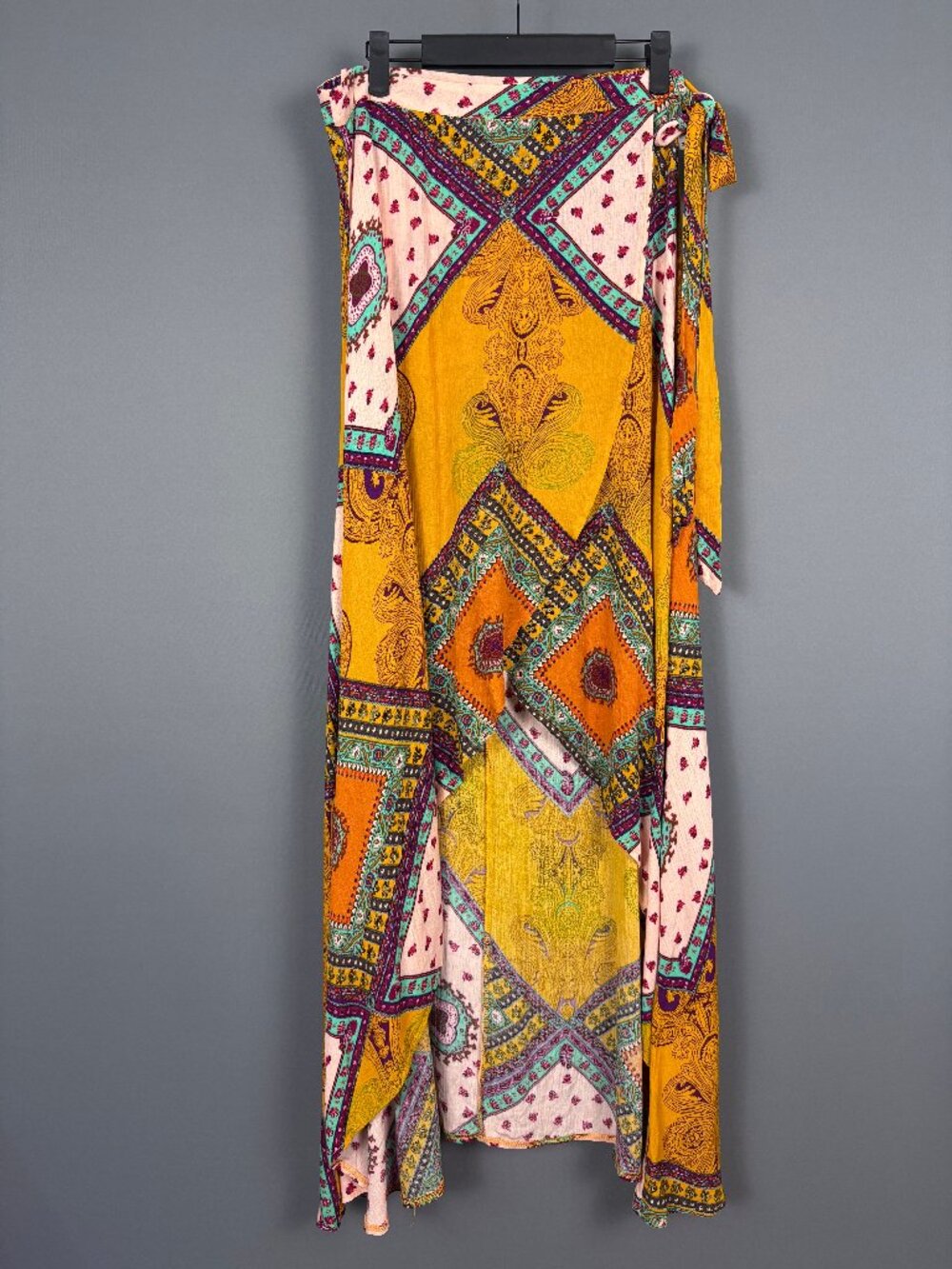 NWT Shareen Australia Boho Paisley Wrap Maxi Skirt AU 10 US 6
